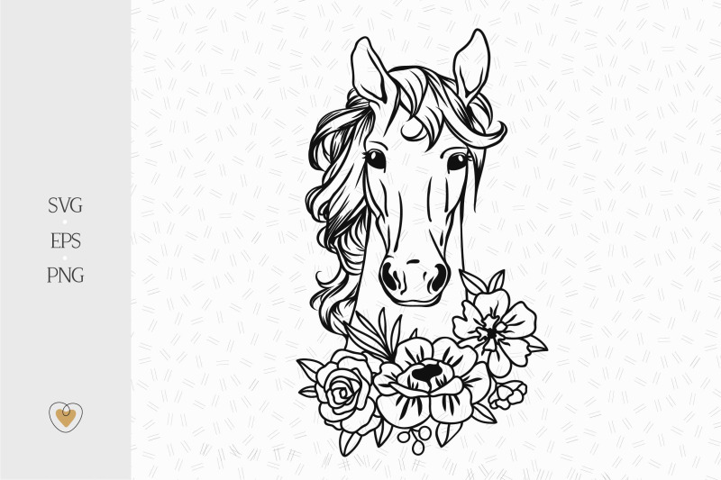 horse-with-flowers-svg-floral-horse-svg-horse-lover