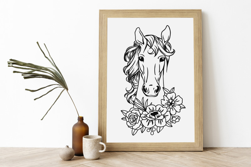 horse-with-flowers-svg-floral-horse-svg-horse-lover