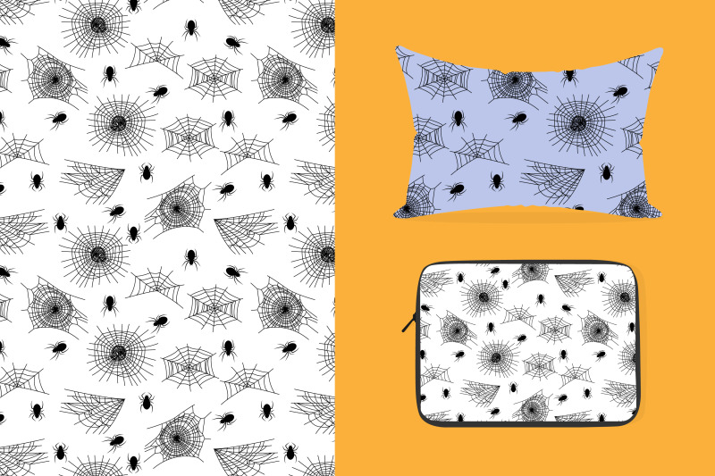 cute-pattern-with-spider-and-webs-ornament