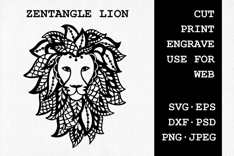 zentangle-lion-svg-dxf-eps-psd-png-jpeg