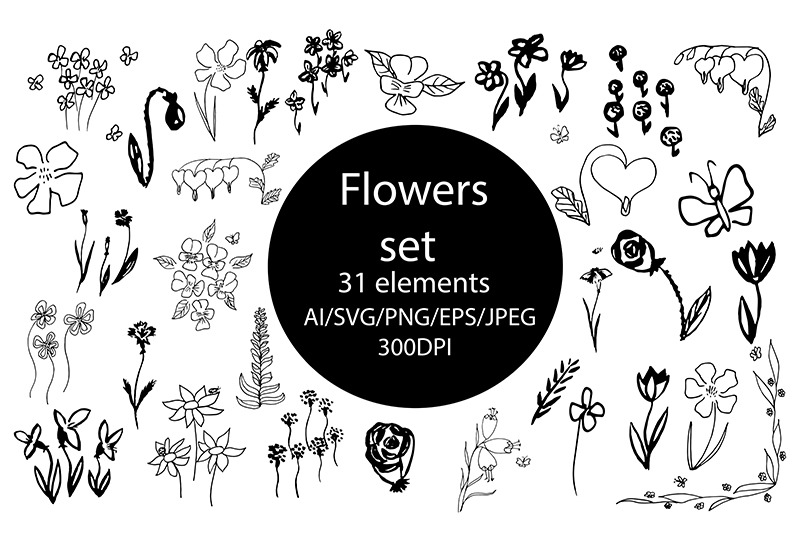flowers-set-svg