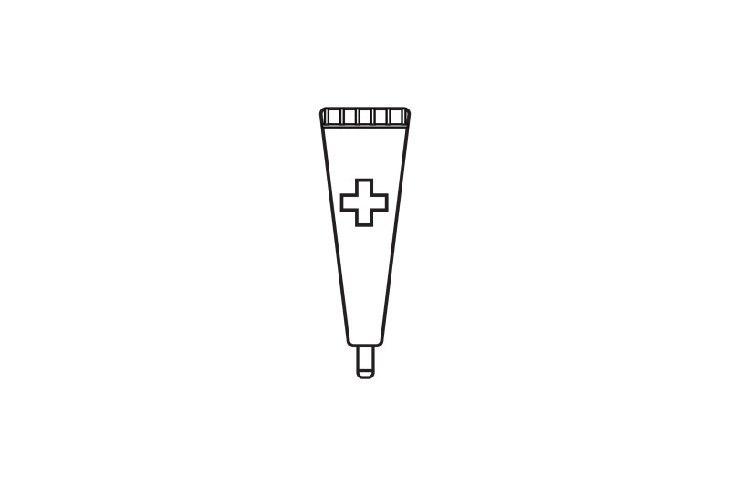 medical-icon-with-line-ointment