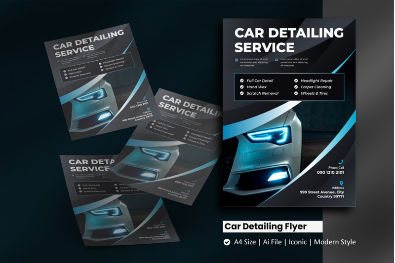 car-detailing-service-flyer-template