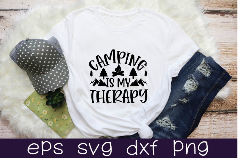 camping-is-my-therapy-svg-design