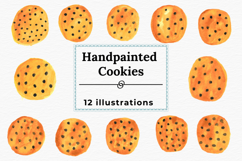 watercolor-cookies-illustrations-watercolor-clip-art-in-png