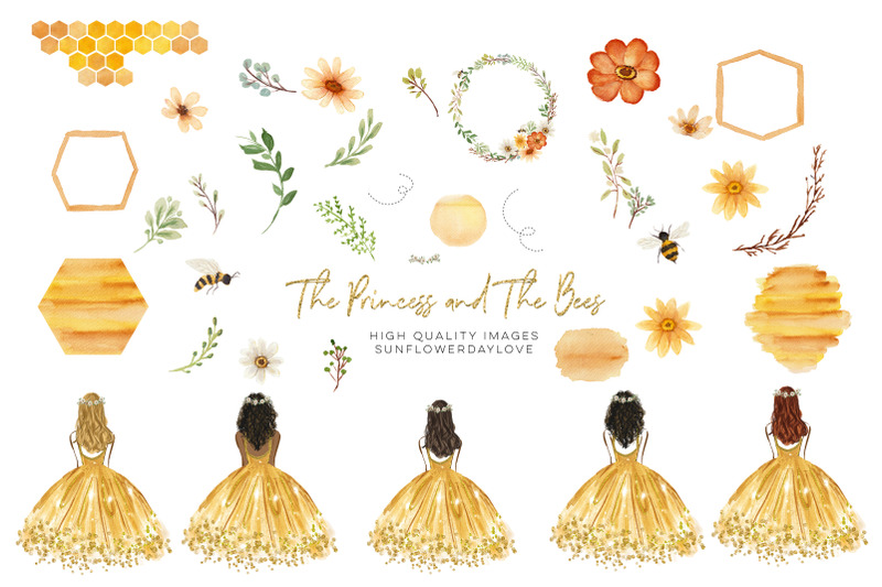 the-princess-and-the-bees-daisies-and-bee-daisies-amp-bee-watercolor
