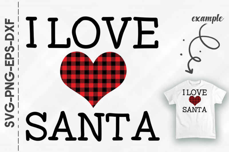 i-love-santa-red-plaid-heart-christmas