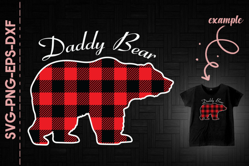 daddy-bear-red-plaid-christmas-family