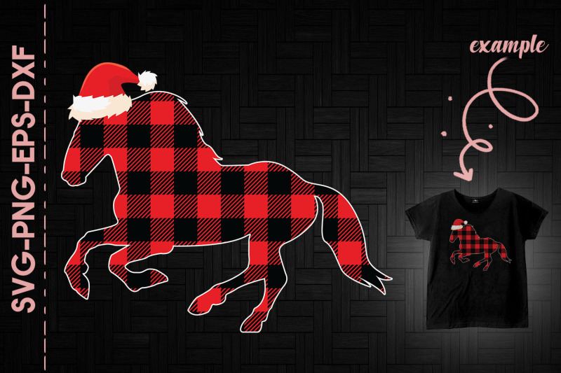 horse-red-plaid-christmas-fun-decor