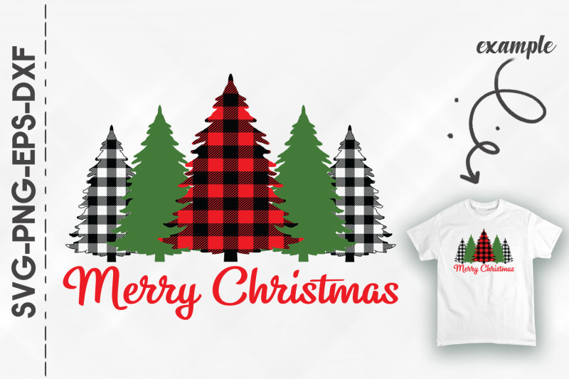 merry-christmas-plaid-decor-xmas-trees