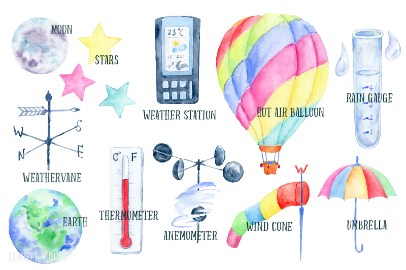 watercolor-clipart-weather-station