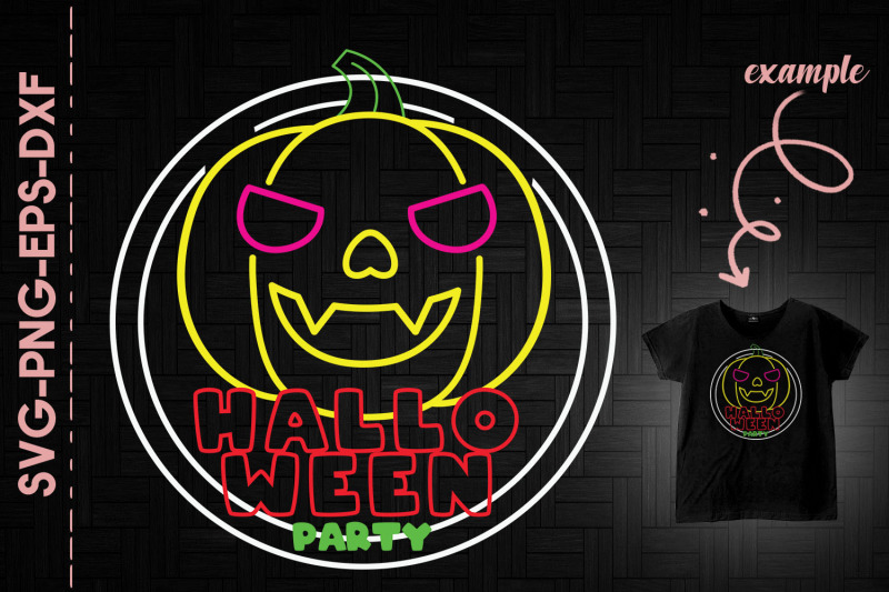 halloween-party-neon-pumpkin