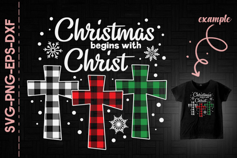 christmas-begins-with-christ-plaid-cross