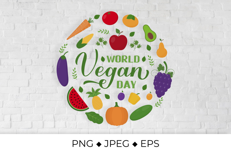 world-vegan-day-lettering-with-fruits-and-vegetables