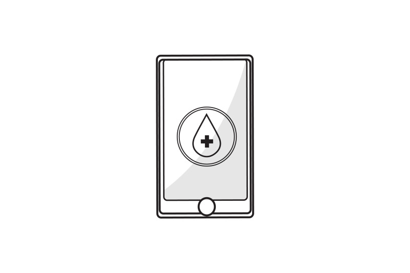 medical-icon-with-mobile-mockup-blood-care