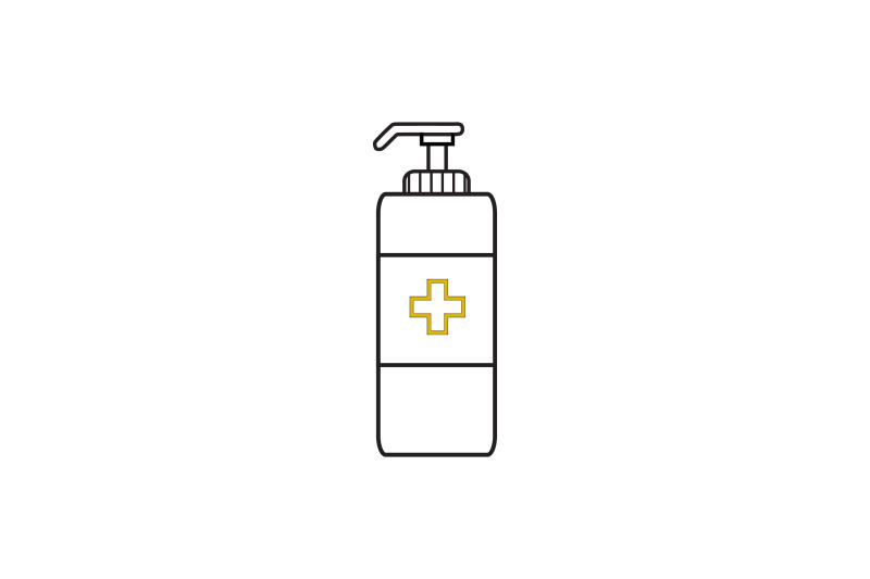 medical-icon-black-line-with-hand-cleanser