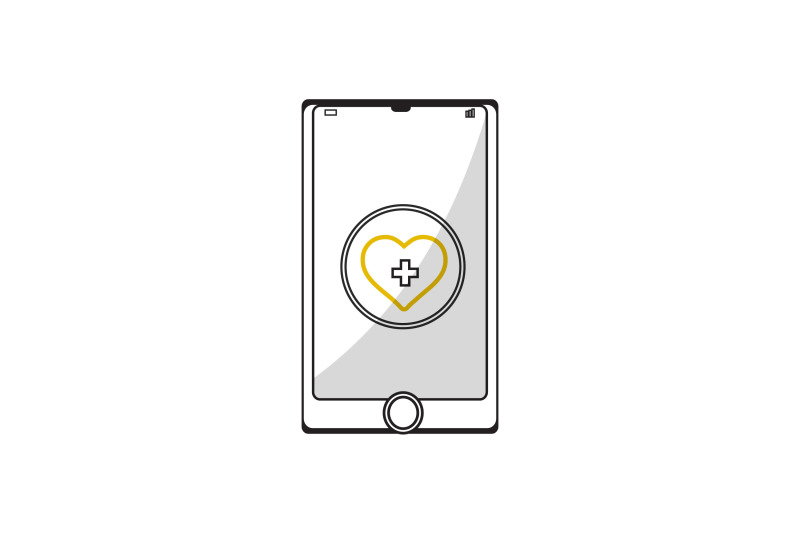 medical-icon-with-mobile-mockup-heart-care