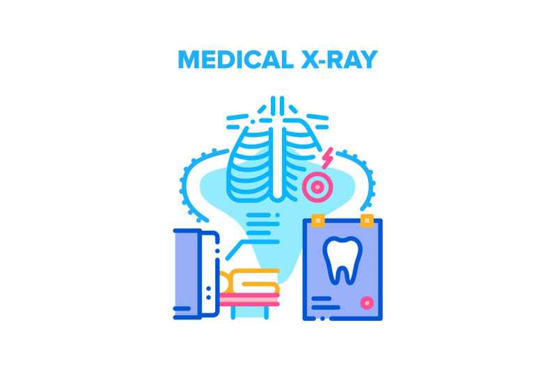 medical-x-ray-clinic-tool-vector-concept-color