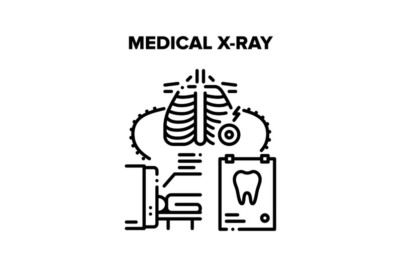 medical-x-ray-clinic-tool-vector-black-illustration