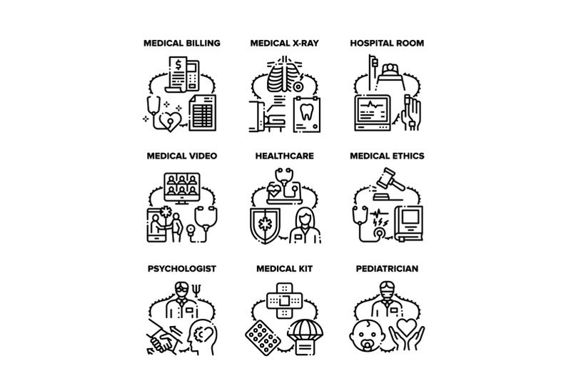 medical-healthcare-set-icons-vector-black-illustration