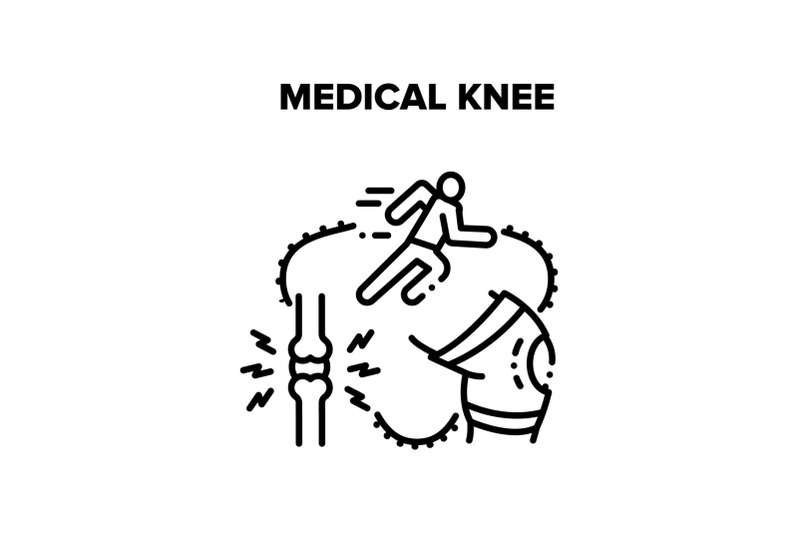 medical-knee-trauma-treatment-vector-black-illustration