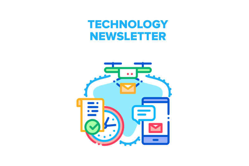 technology-newsletter-sending-vector-concept-color