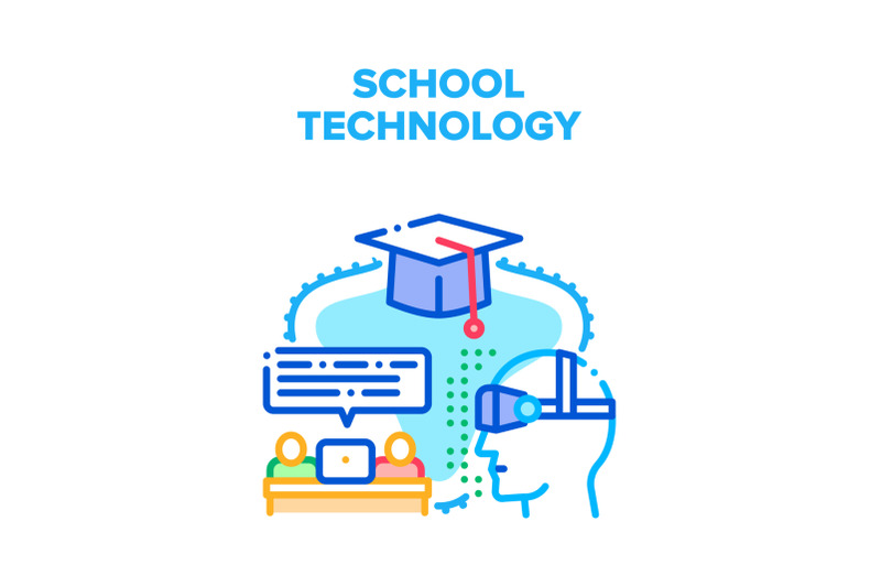 school-modern-technology-vector-concept-color