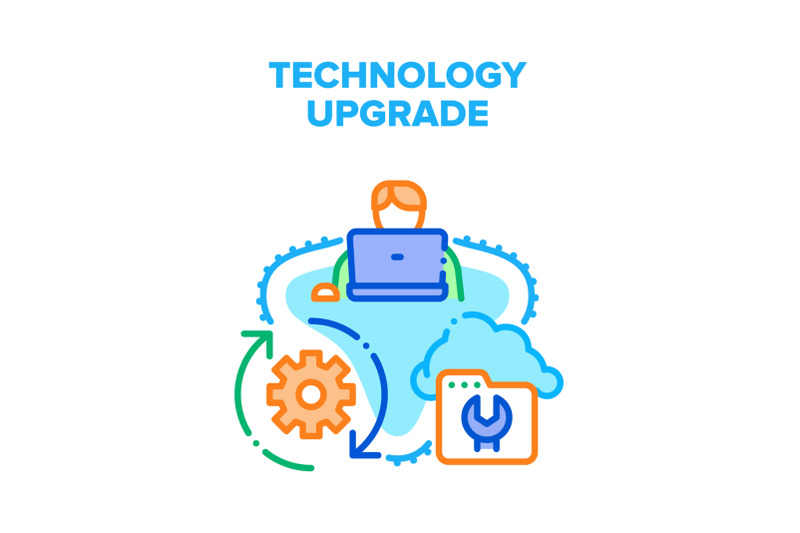 technology-upgrade-process-vector-concept-color