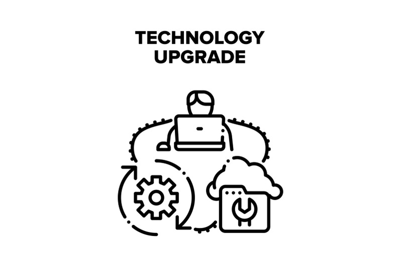 technology-upgrade-process-vector-black-illustration