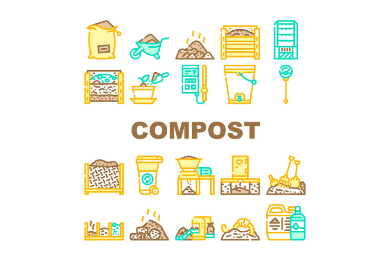 compost-production-collection-icons-set-vector