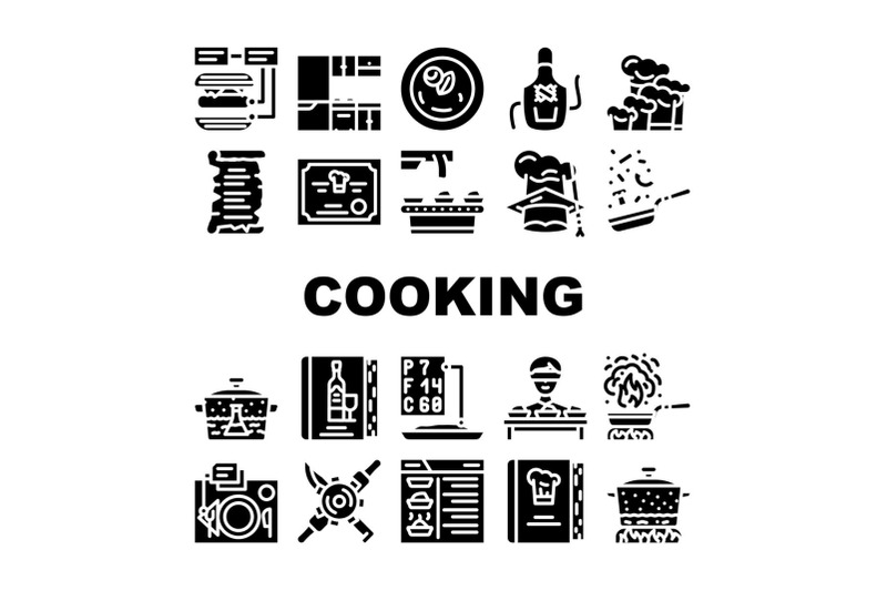 cooking-courses-lesson-collection-icons-set-vector