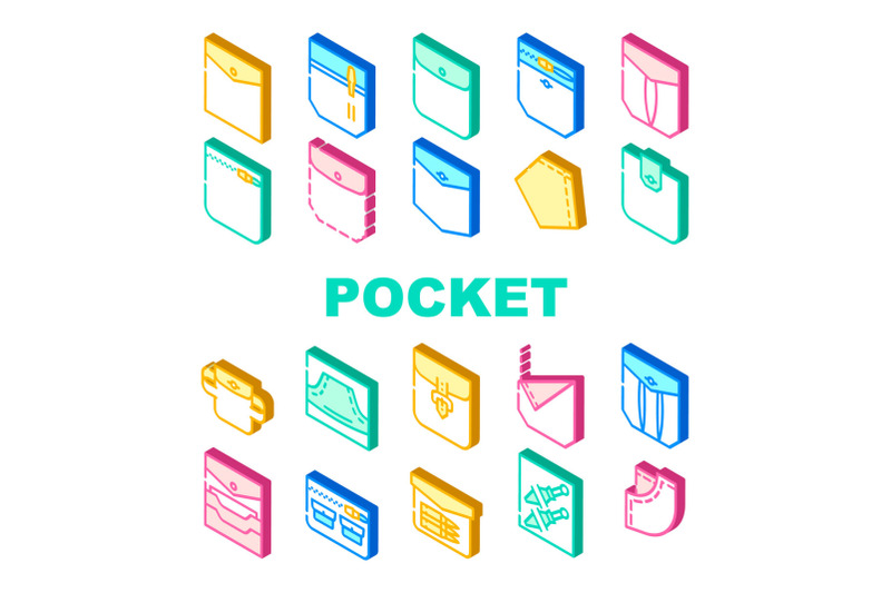 patch-pocket-clothes-collection-icons-set-vector