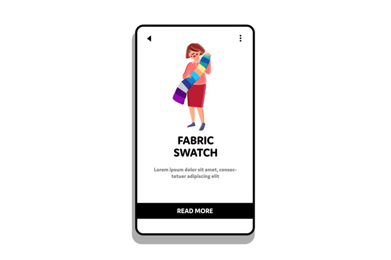 fabric-swatch-holding-client-woman-in-shop-vector