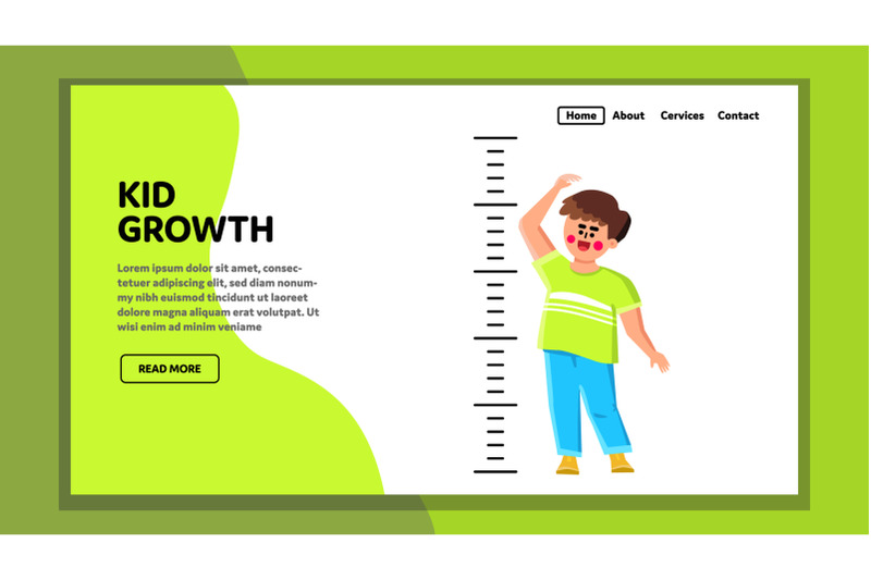 kid-growth-and-measuring-height-with-scale-vector