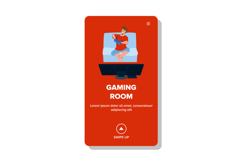 gaming-room-for-playing-console-video-games-vector