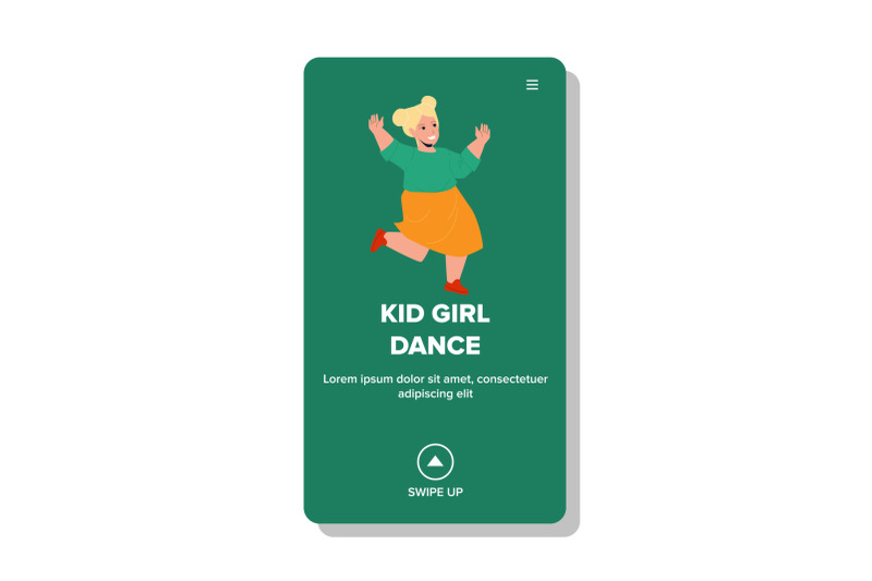 kid-girl-dance-to-music-on-birthday-party-vector