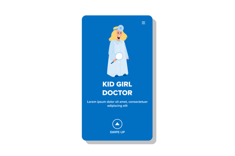 kid-girl-doctor-with-magnifier-and-mirror-vector