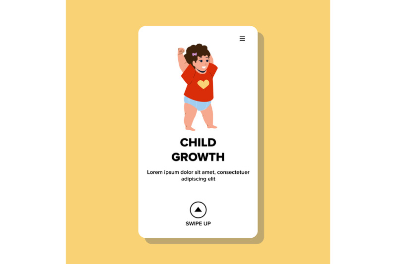 child-growth-and-start-to-make-first-steps-vector