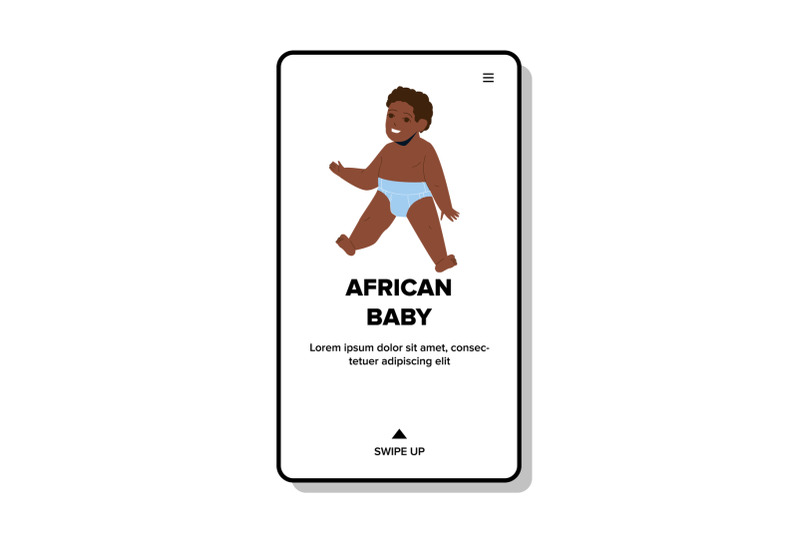 african-baby-in-diaper-sitting-on-floor-vector