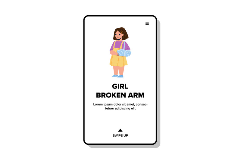 sad-girl-with-broken-arm-in-doctor-cabinet-vector