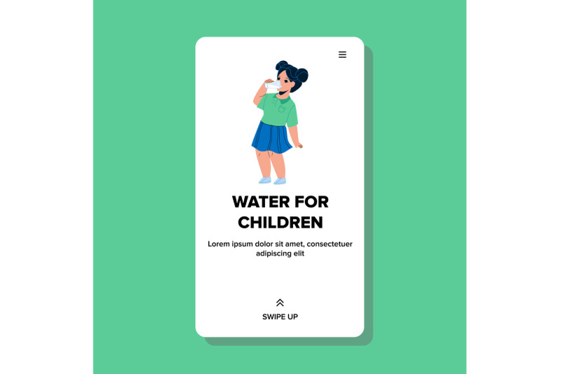 water-for-children-from-cooler-filter-tool-vector