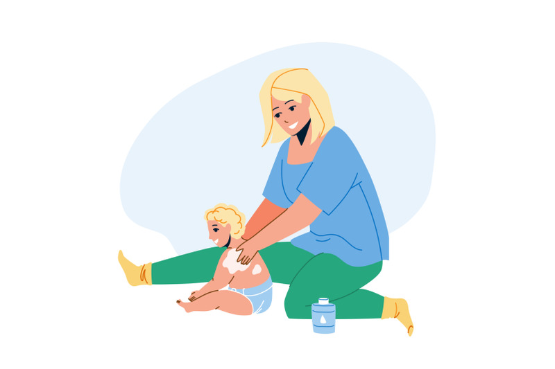 baby-cream-mother-applying-on-child-back-vector