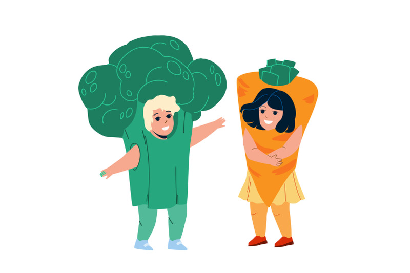 kids-dressed-vegetables-on-school-stage-vector