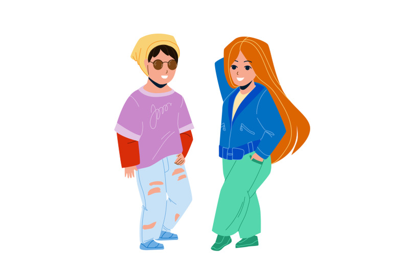 kids-wearing-fashion-clothes-stay-together-vector