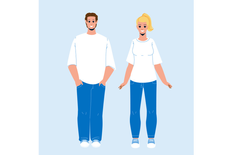 t-shirt-clothing-wearing-man-and-woman-vector