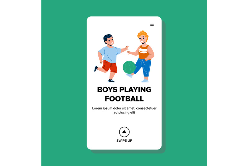 boys-playing-football-with-ball-on-field-vector