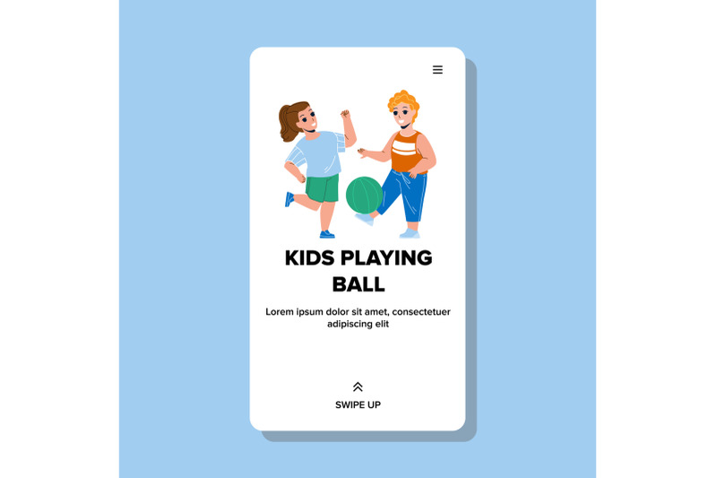 kids-playing-ball-on-kindergarten-field-vector