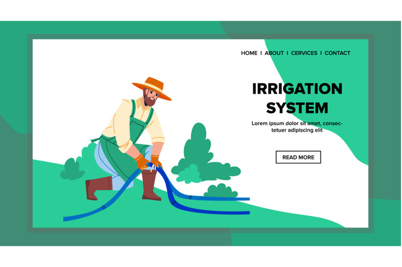 irrigation-system-watering-plant-and-grass-vector