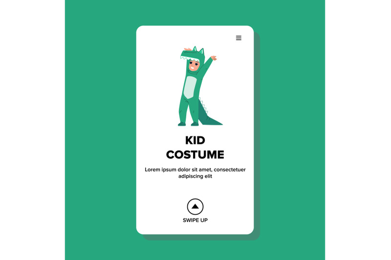 crocodile-kid-costume-wearing-boy-on-party-vector