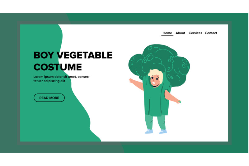 boy-in-vegetable-costume-on-children-party-vector